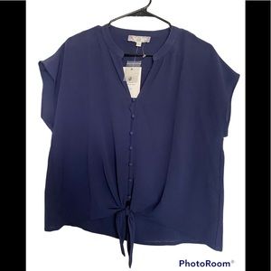 Navy Blue blouse Large